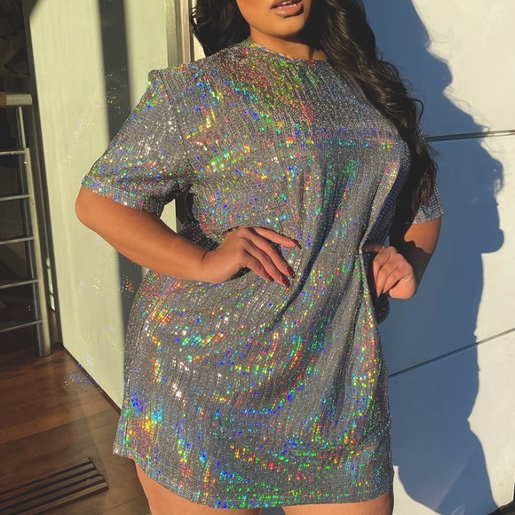 Hologram T Shirt Dress - Picture 2 of 4